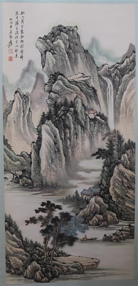 A Chinese scroll painting